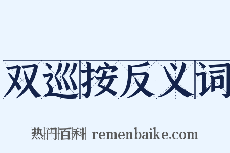 双巡按反义词是什么意思的图片